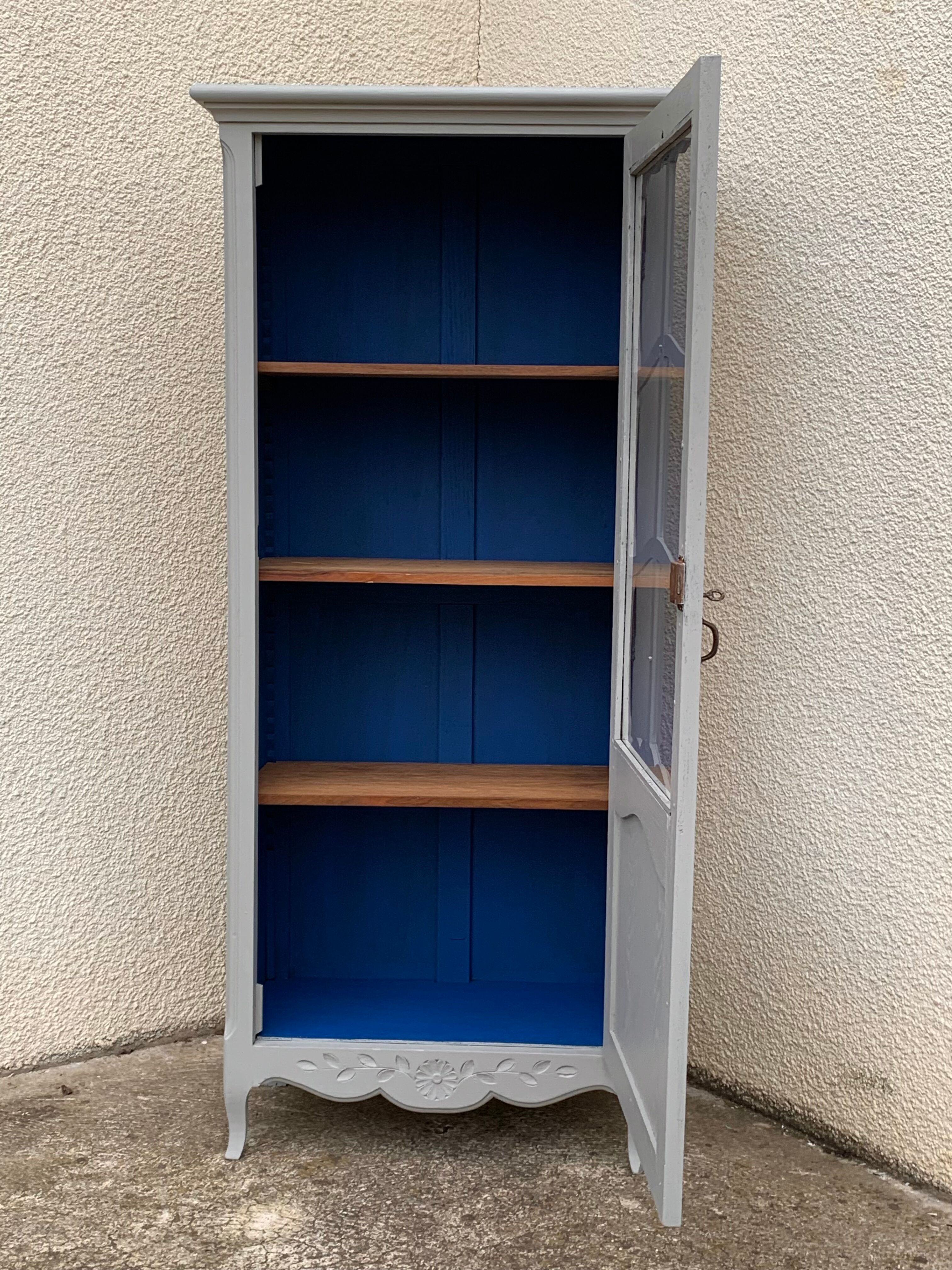 1930s Parisian glass-fronted wardrobe