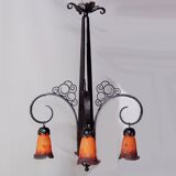 Art deco chandelier by nics frères et degué