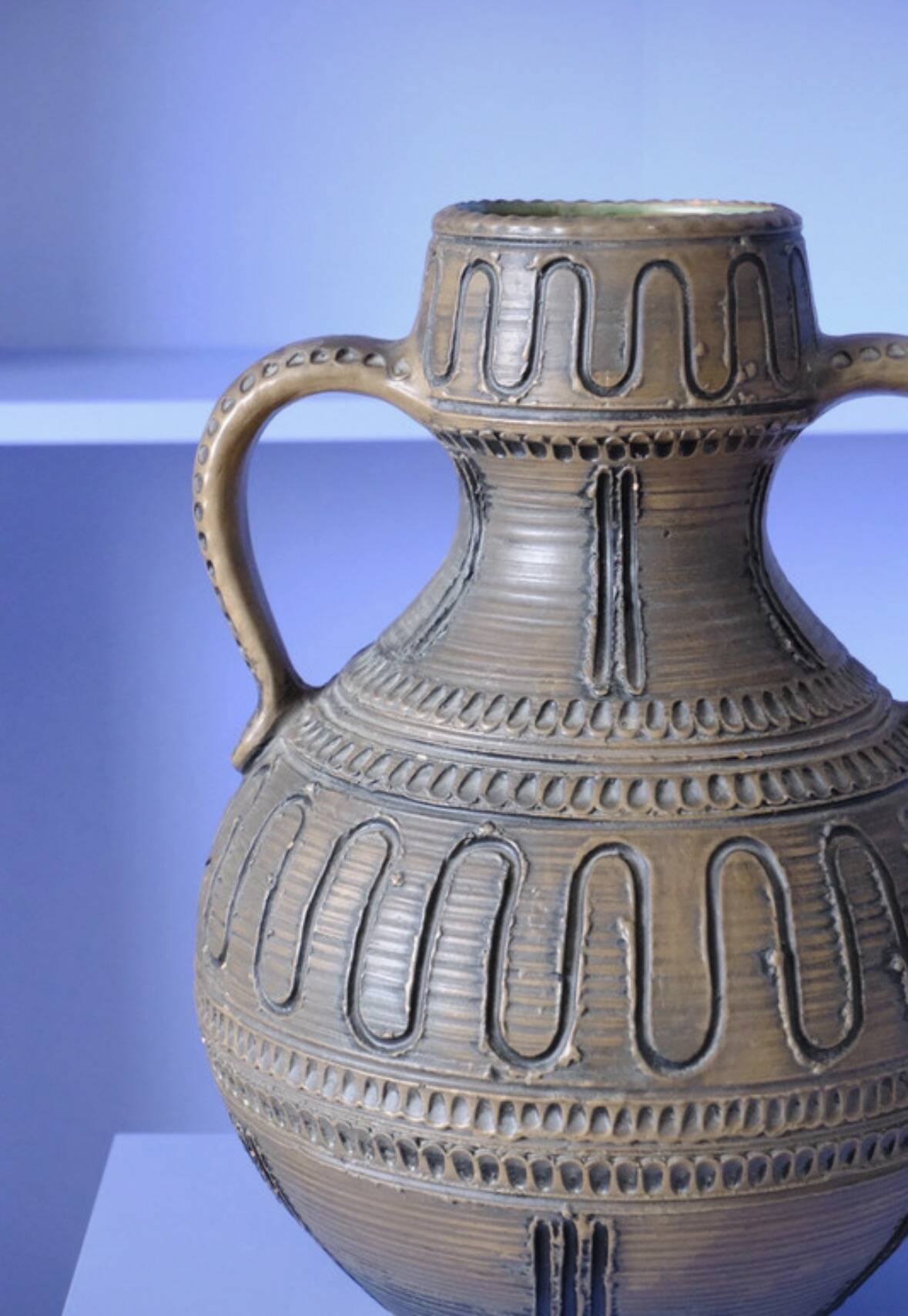 Large brown vase or Austrian decorative pot