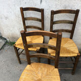 Set of 6 rustic chairs mulched