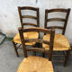 Set of 6 rustic chairs mulched