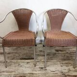 Stackable patio armchairs