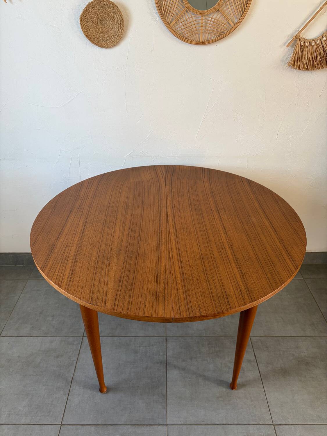 Vintage teak round table