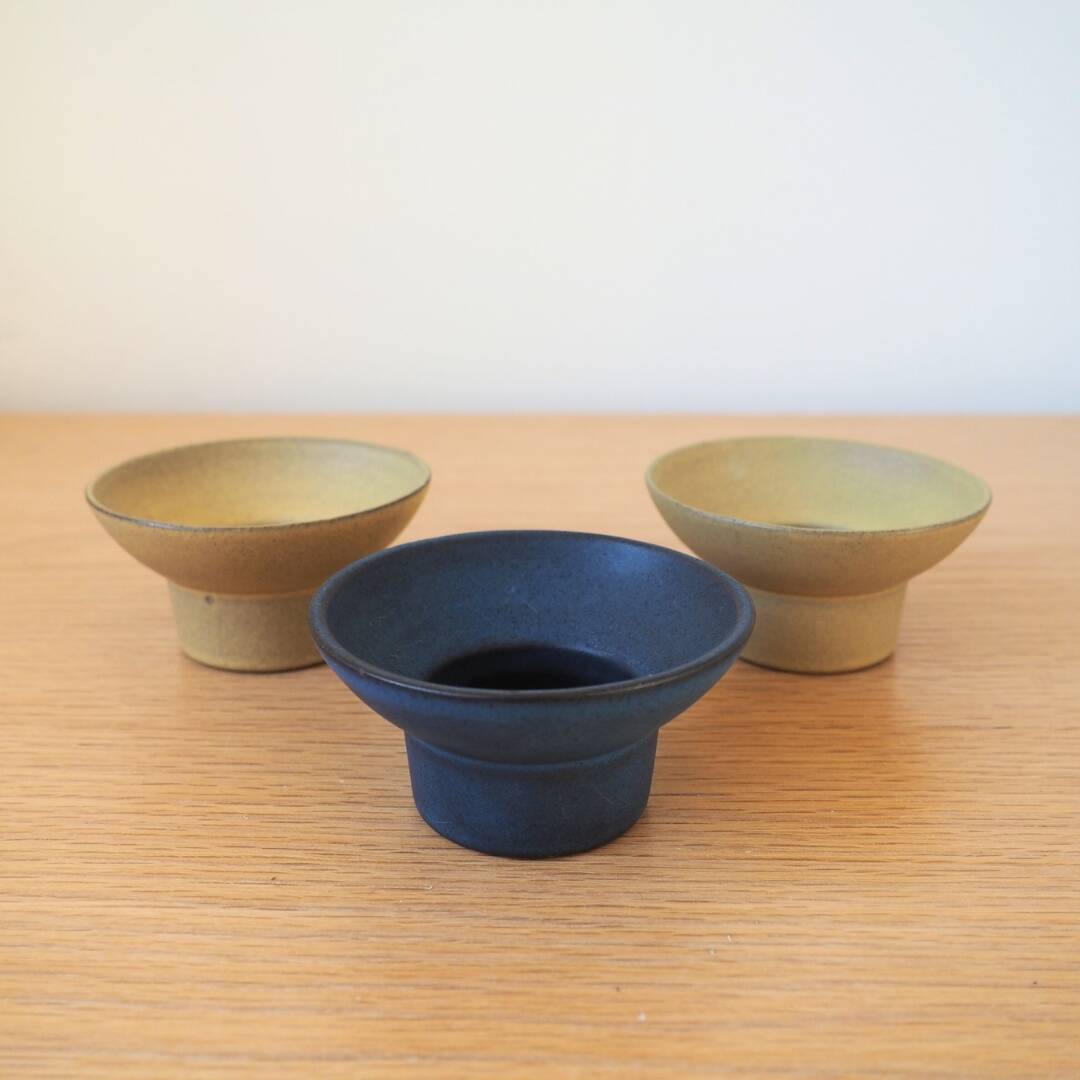 1960S-1970S Set Of 3 Zweitse Landheer For Cor Unum Ceramic Candle Holders