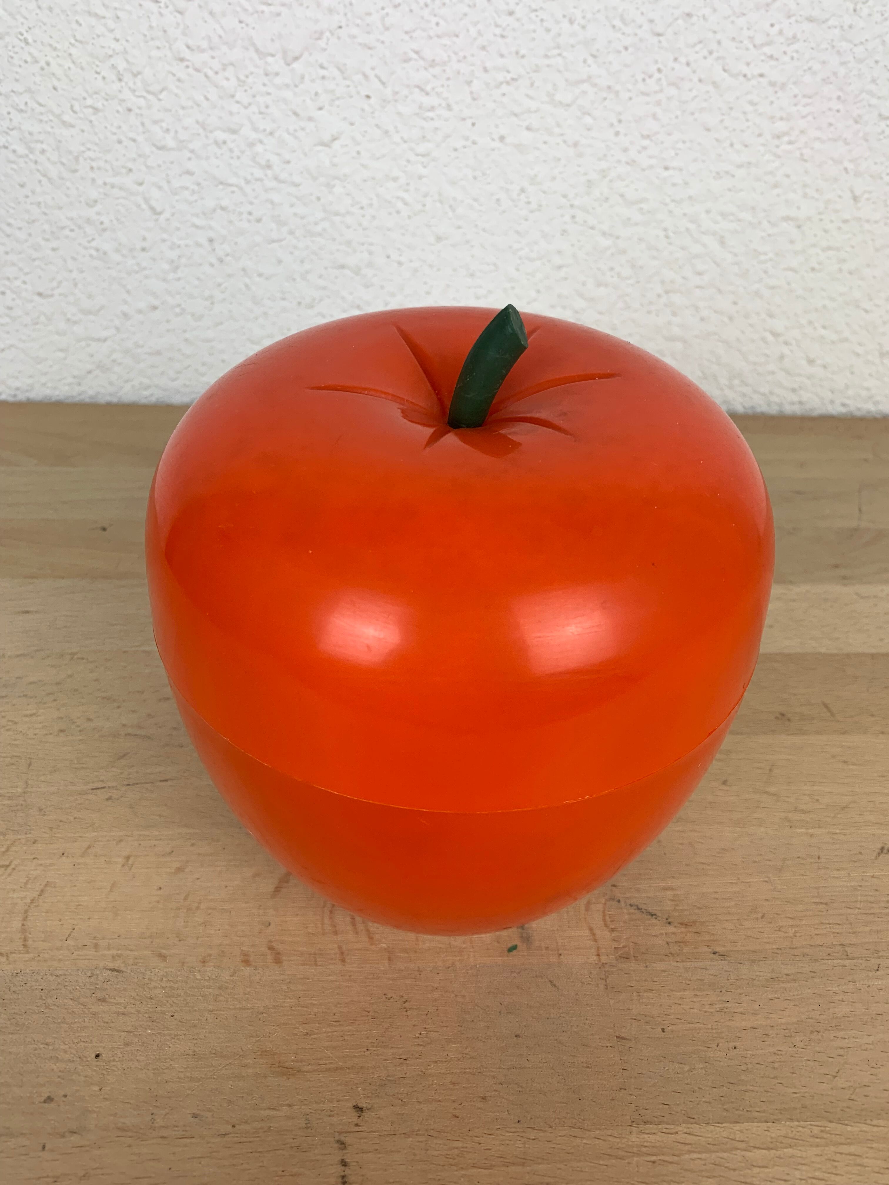 Vintage orange apple ice bucket