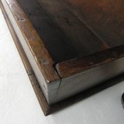 Ancien coffre en chêne, auge, coffre à couvertures XIXe siècle