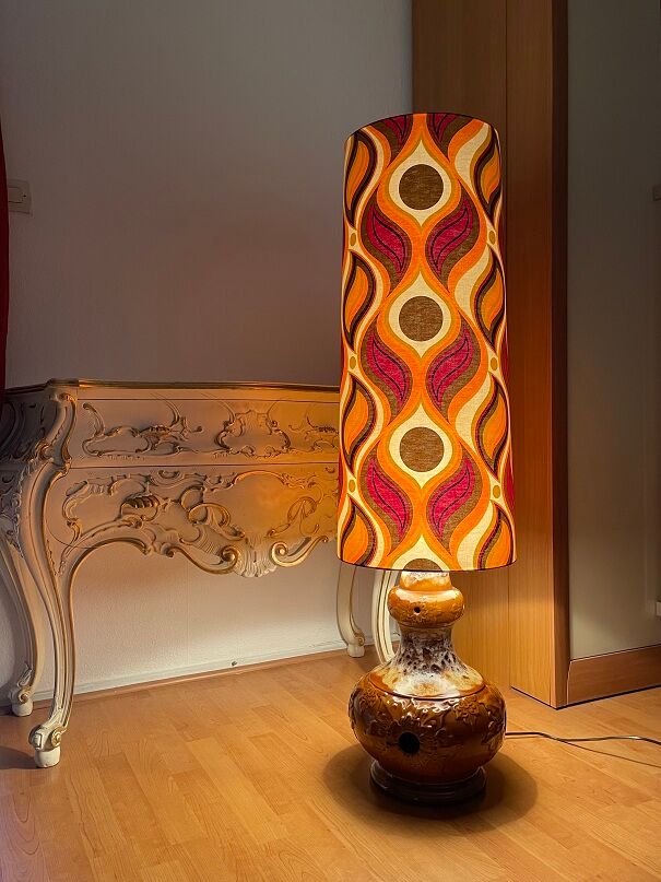 Floor lamp Lucifer vintage lampshade