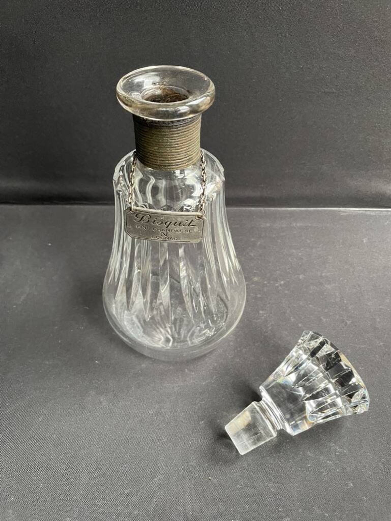 Carafe estampillée Baccarat - Biscuit Fine Champagne Cognac Napoléon