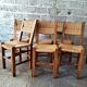 6 chaises en noyer et paillées