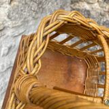 Vintage rattan bottle holder