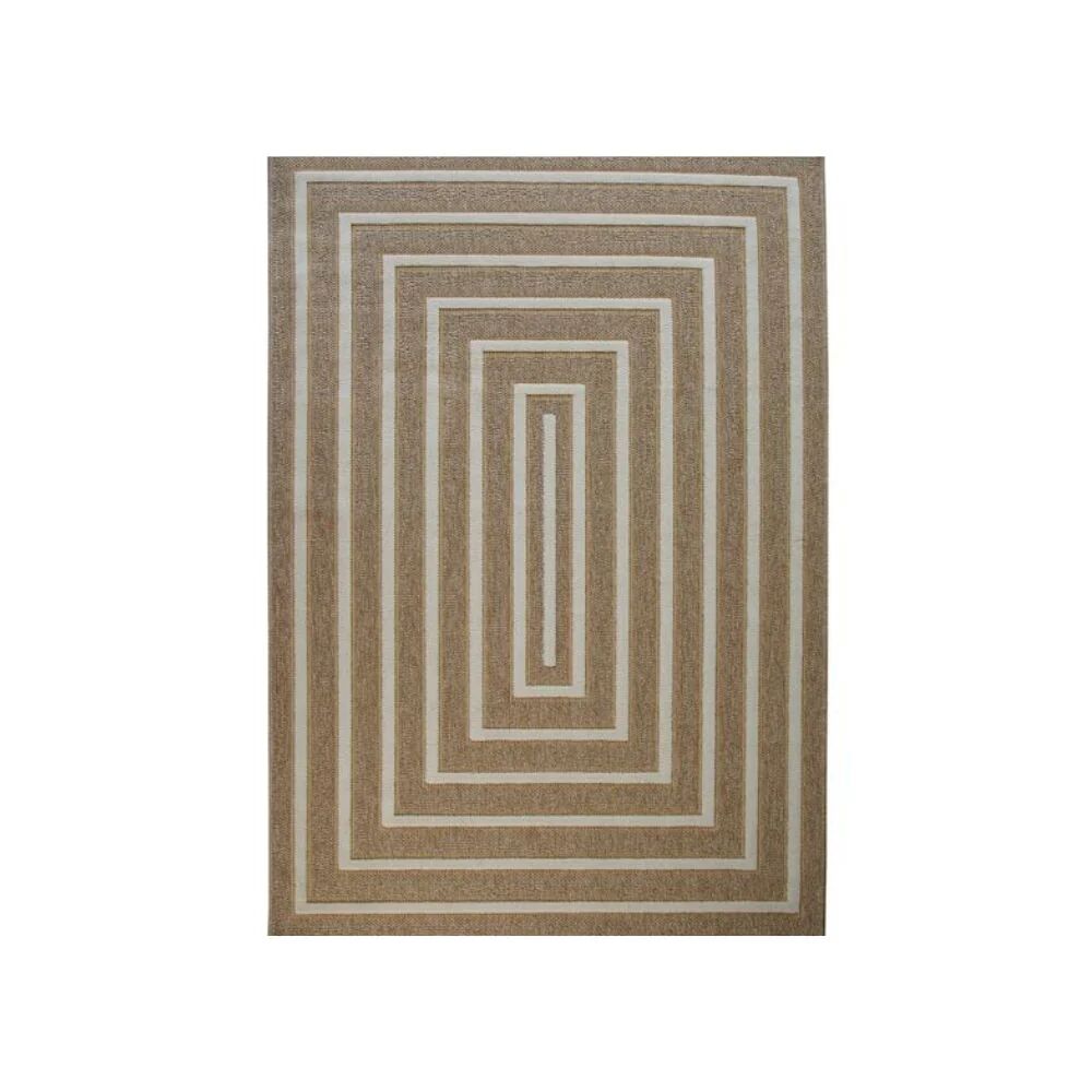 Geometric patterned jute rug 190x290 cm