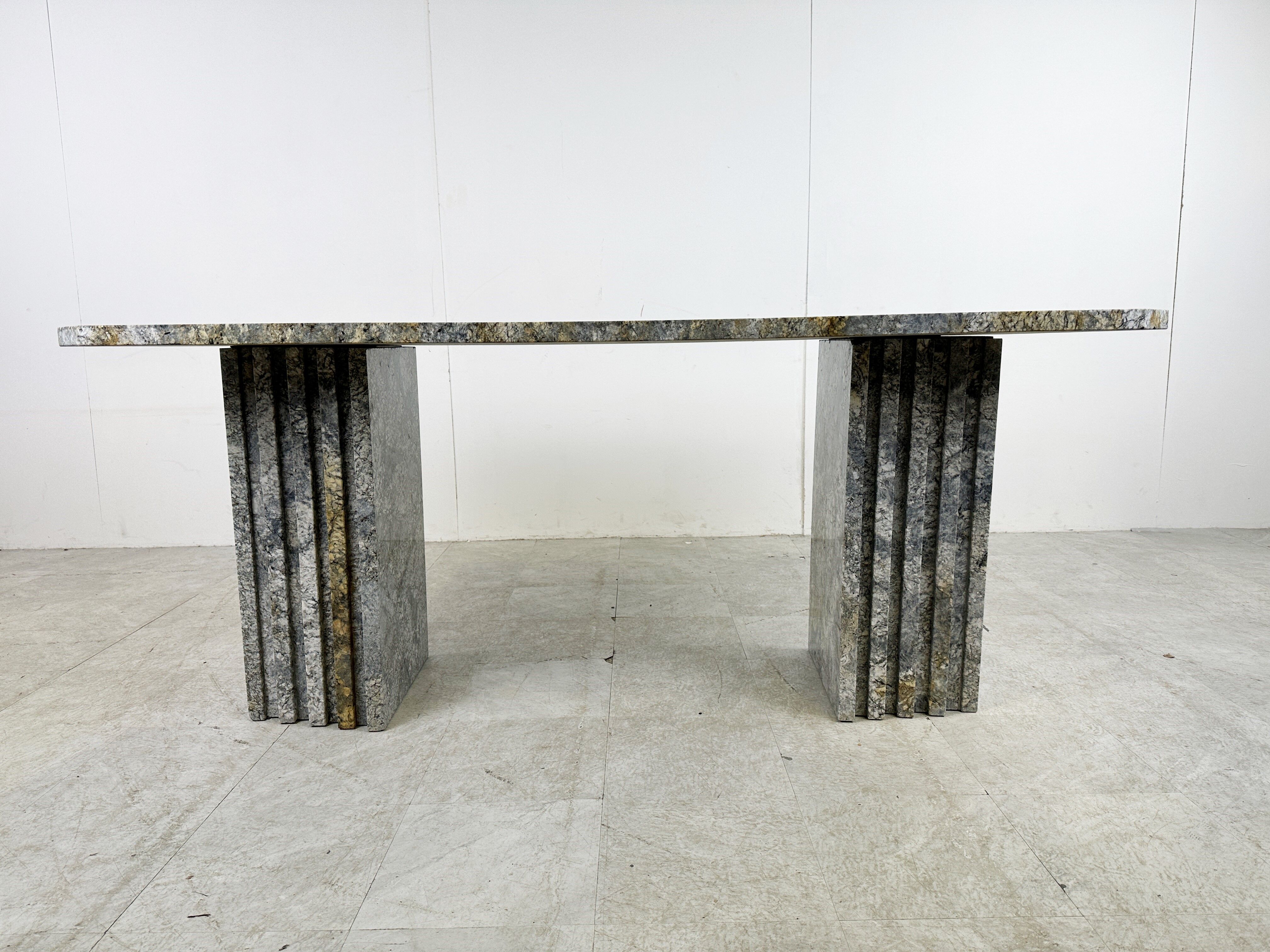 Vintage granite dining table, 1970s