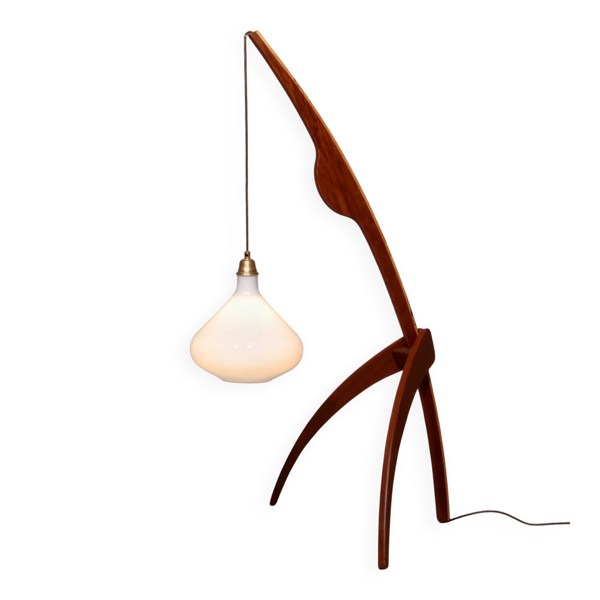 Danish mid-century praying mantis floor lamp – Rispal style