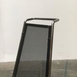 Postmodern vintage metal side chair by Rolf Rahmlow, 1980s