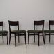 Ensemble de quatre chaises à manger/ Interier Praha, années 1950.