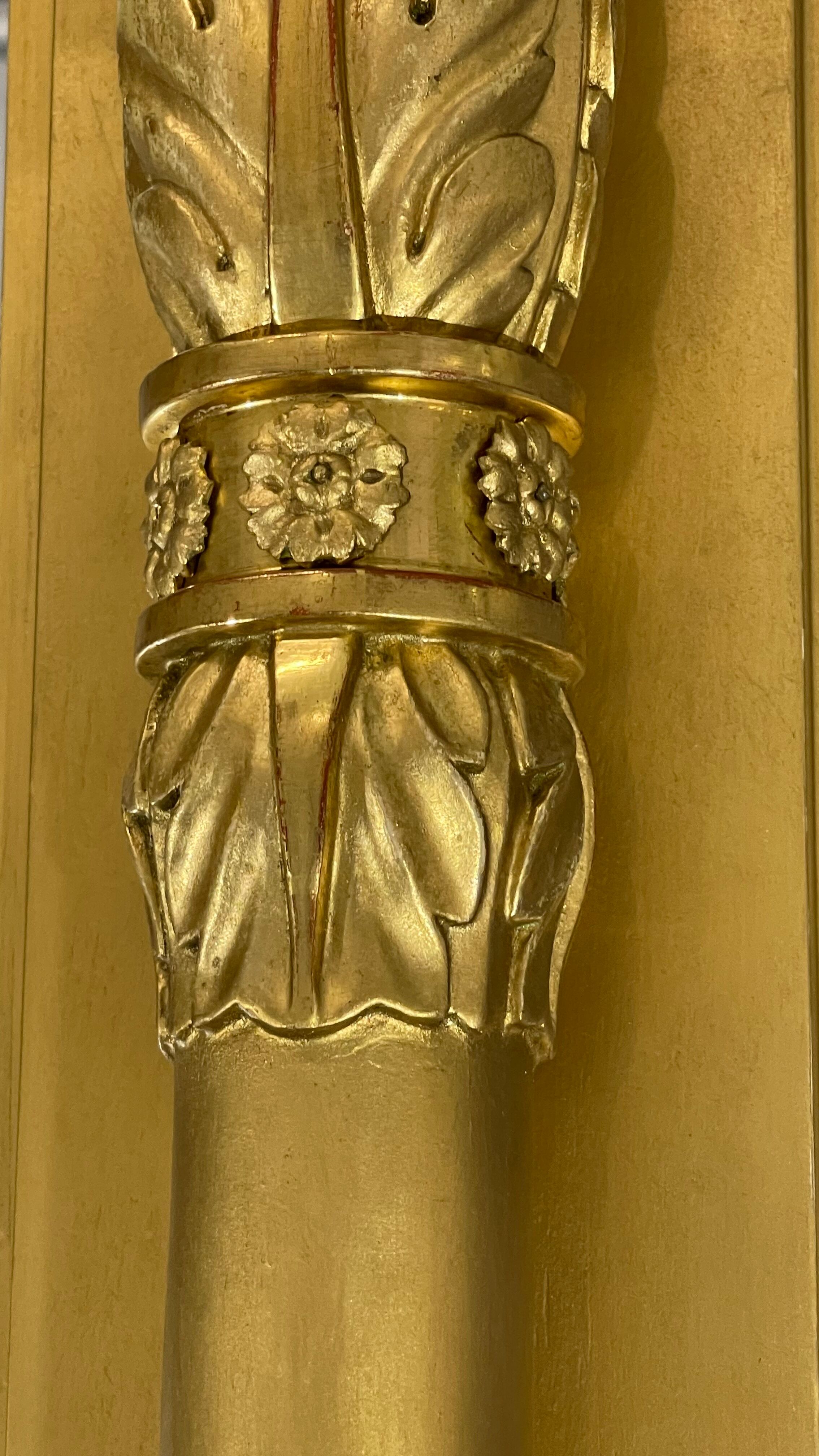 Mirror 212x101 cm empire era early nineteenth, gilding with gold leaf very good condition