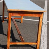 Table blue formica 10 people