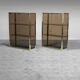 Showcase gold metal smoked glass 70s modern vintage