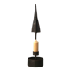 Imposing brutalist wrought iron candlestick "spear", signed, 1950s.