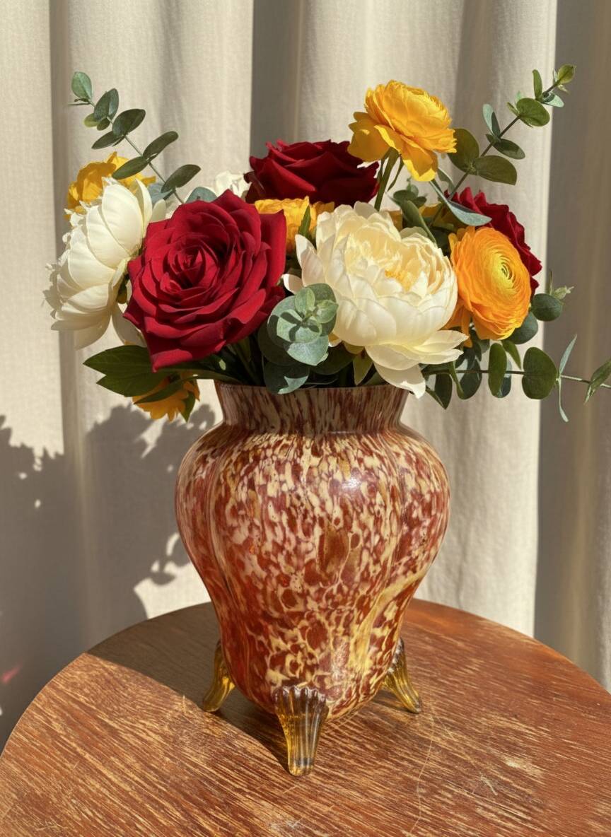 Large glass vase from Clichy
