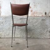 Chaise skaï marron