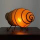 Vintage rawhide swirl table lamp with organic design