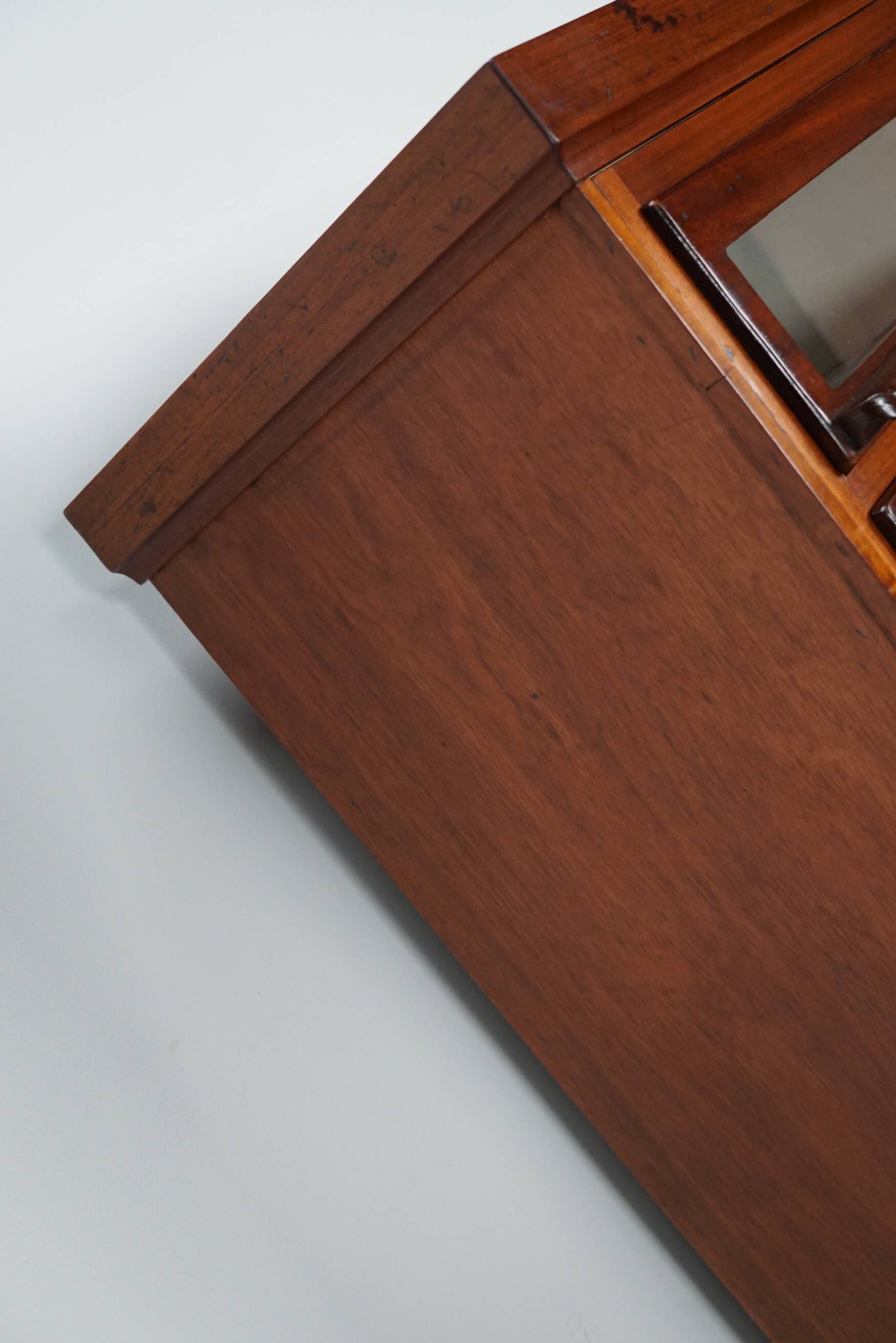Vintage Dutch Hardwood Haberdashery Shop Cabinet, 1930s