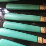 Set of brass dessert forks