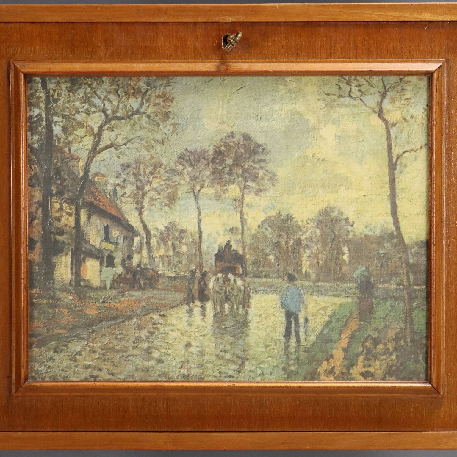 Bookcase with drop-down door 1960s