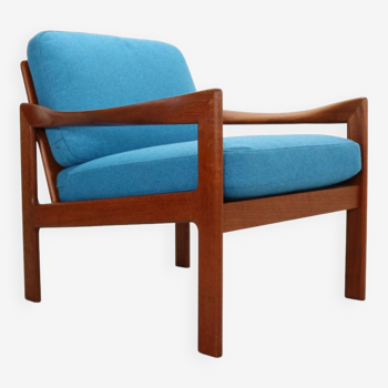 illum wikkelsø teak lounge armchair for niels eilersen, 1960 denmark