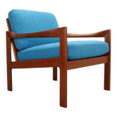 illum wikkelsø teak lounge armchair for niels eilersen, 1960 denmark
