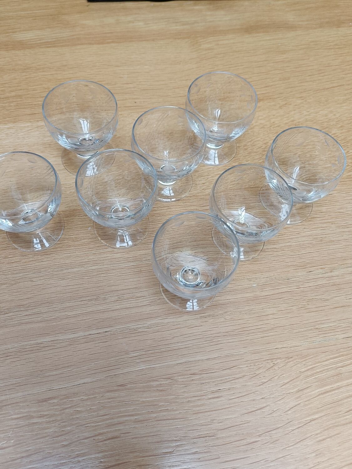 Cut glass shot glasses