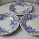 Set of 3 dessert plates Terre de Fer U&C Sarreguemines model "Rubia" late nineteenth