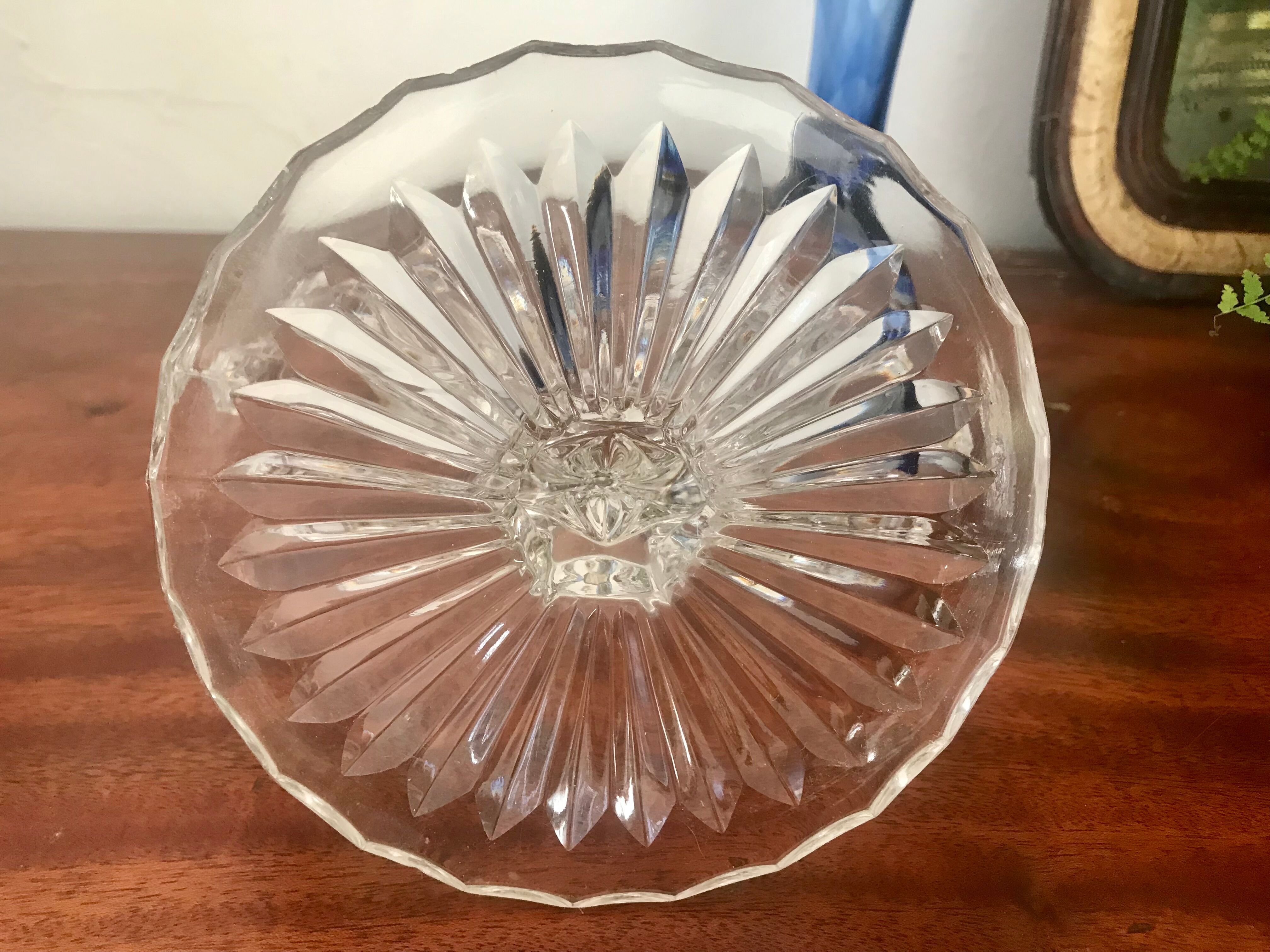 Pair of crystal candlesticks