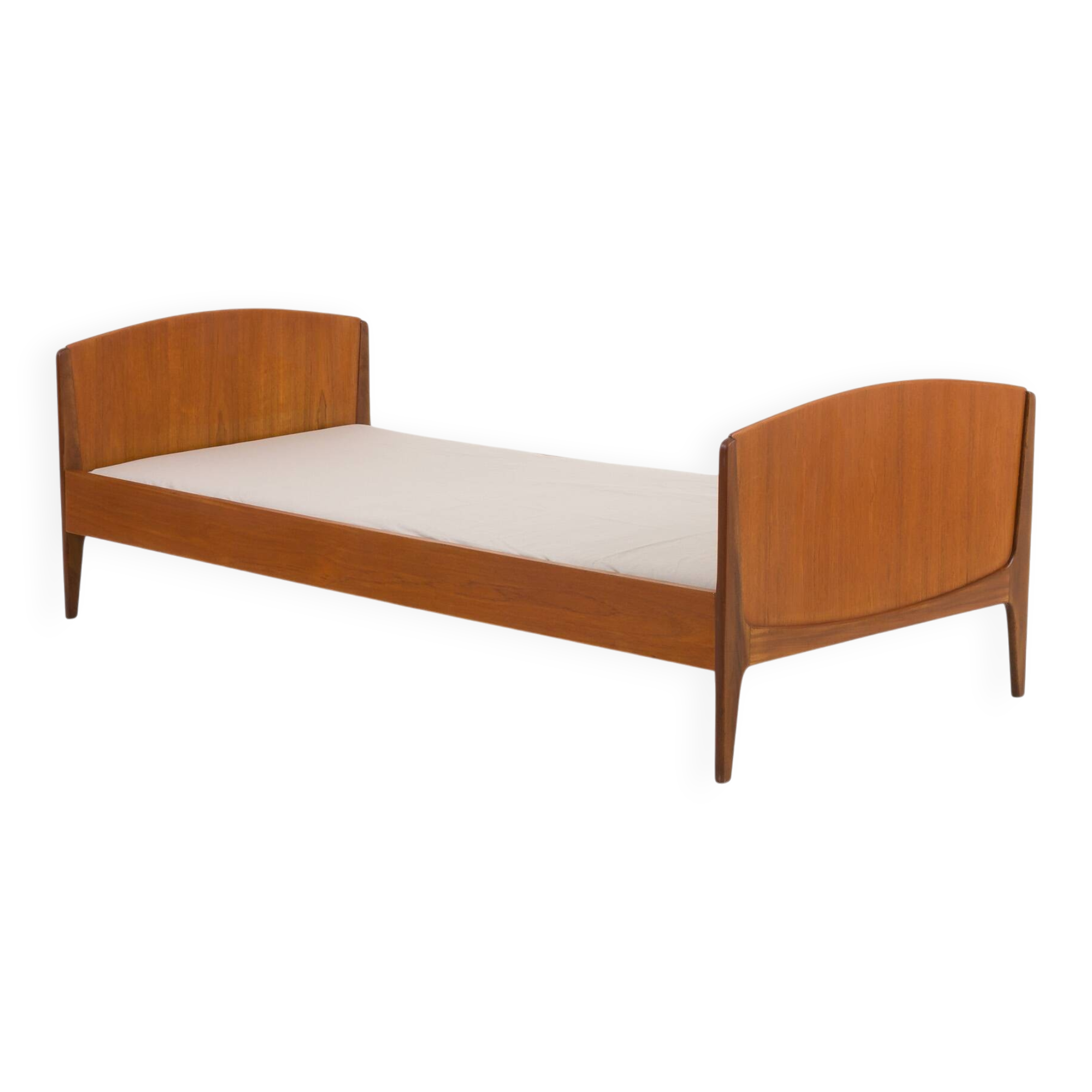 Danish mid century modern teak bed by Sidelmann Jakobsen, 1960s