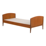 Danish mid century modern teak bed by Sidelmann Jakobsen, 1960s