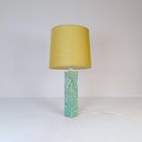 Mid-century green marble table lamp by Bergbom, Sweden, 1960s.