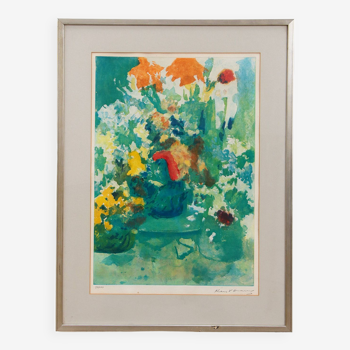 Painting by Kees Verwey Flower Still Life Signed (1900-1995) Haarlem.