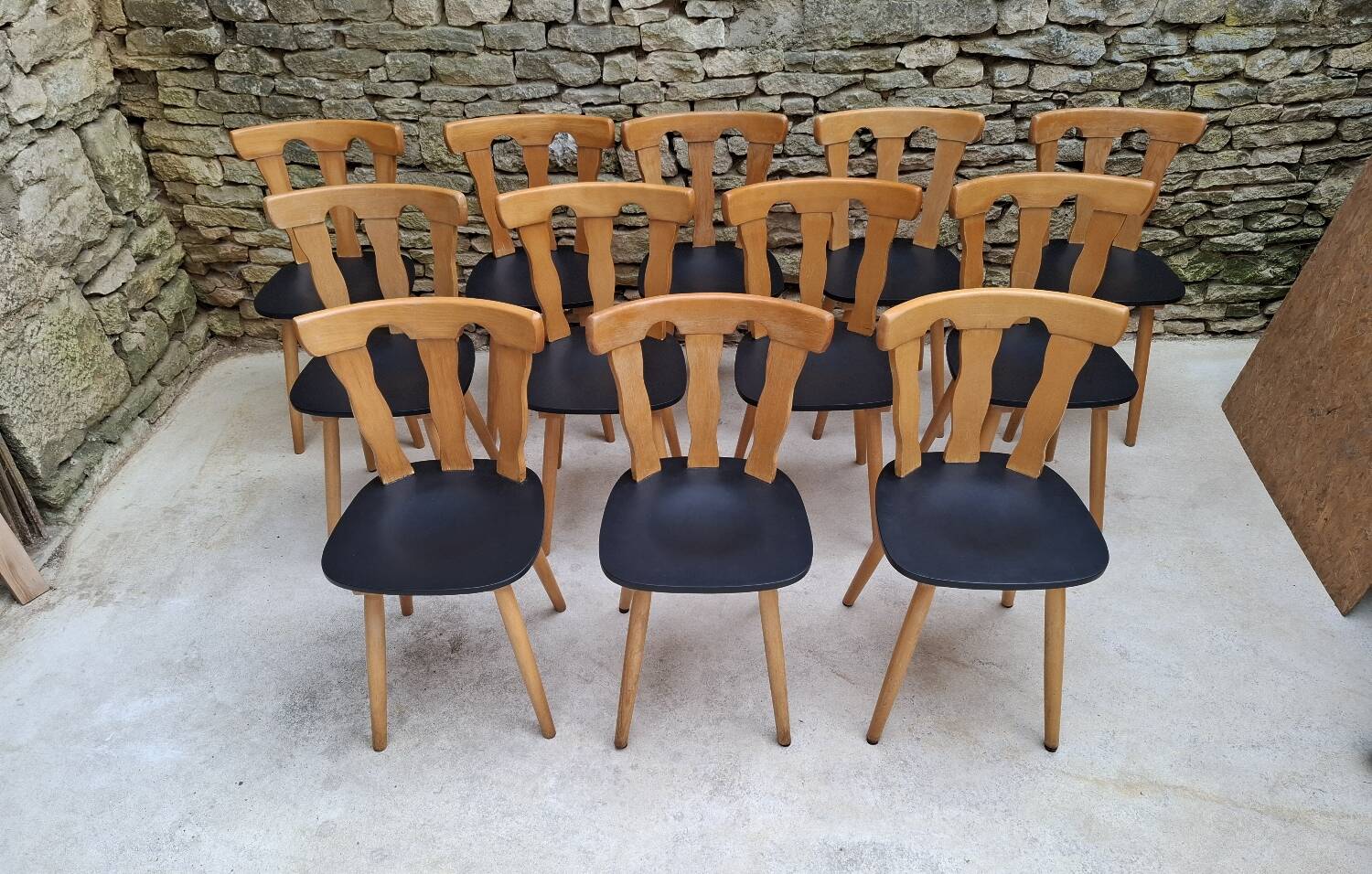 Set of 12 bistro chairs