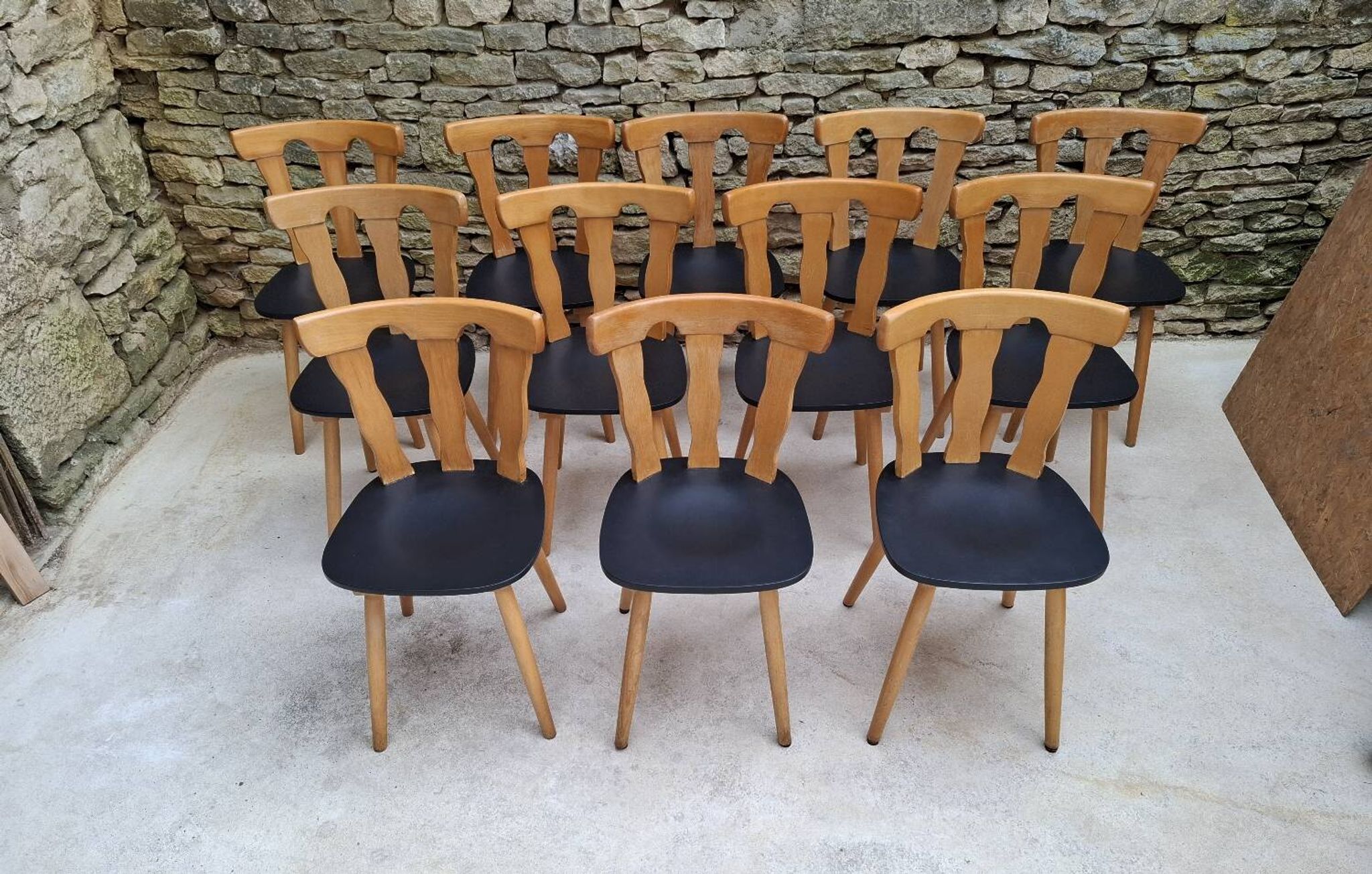 Set of 12 bistro chairs