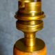 Old solid turned wooden lamp base