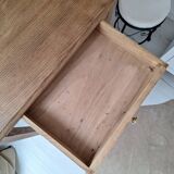 Country-style oak farmhouse desk/console/side table