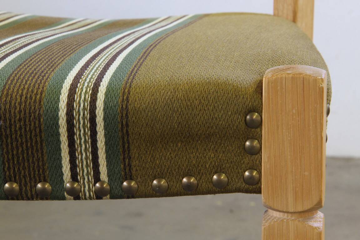 Vintage 1960s, brutalist Danish modern oak dining chairs by Henning Kjærnulf