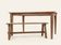 Farm table and bench ("A frame") in solid French oak.