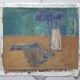 Painting by Nagao Usui: "Bouquet of flowers and fish"