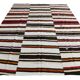 8x10 White & Black Modern Striped Kilim Rug, 243x318Cm