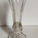 Art-Deco high foot vase in molded crystal early twentieth century