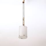 Adjustable Cylinder Pendant Mod. 437 by Tito Agnoli Produced by O-Luce, Ita