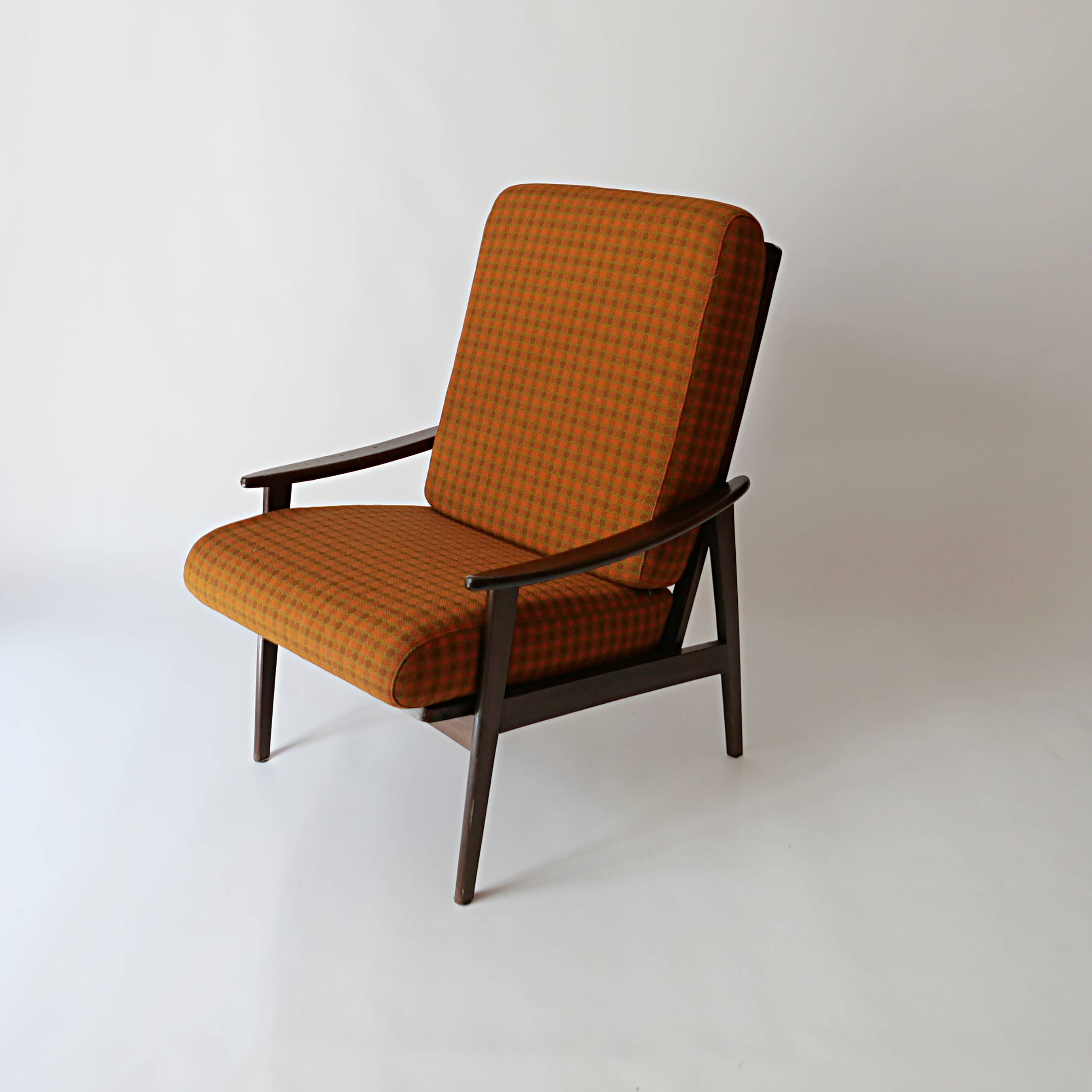 Fauteuil en teck scandinave design vintage des années 70 1970