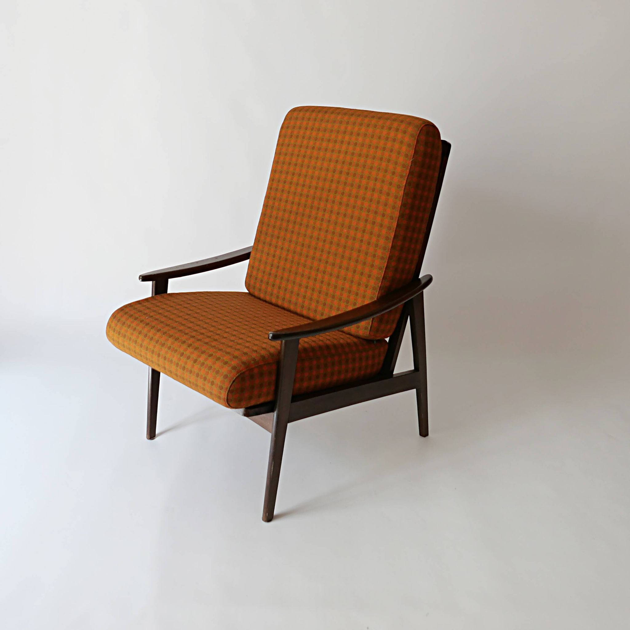 Scandinavian teak armchair, vintage design from the 1970s.